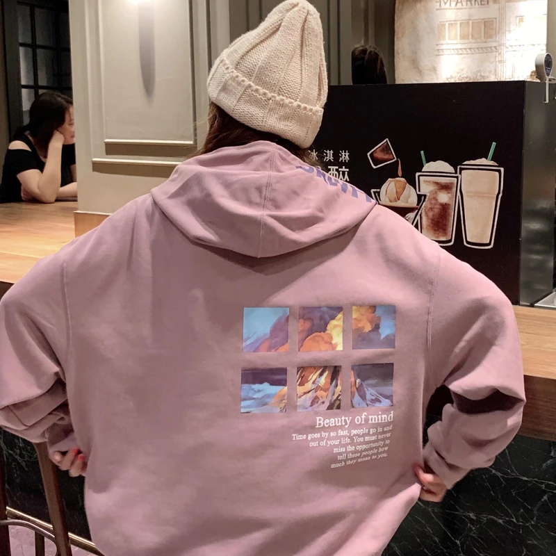 Hoodies Women Korean Style Harajuku Print Leisure Students Design Hooded Drawstring Oversize New Spring Trendy Clothing Popular
Hoodies Women Korean Style Harajuku Print Leisure Students Design Hooded Drawstring Oversize New Spring Trendy Clothing Popular