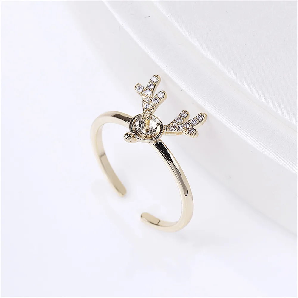 14K Gold Filled Plated simple pearl ring with adjustable opening for DIY accessories
14K Gold Filled Plated simple pearl ring with adjustable opening for DIY accessories