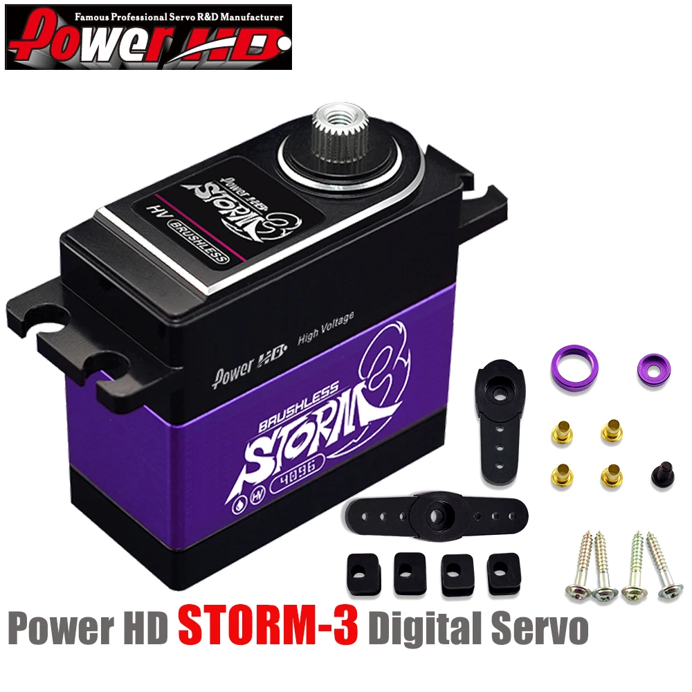 1Pcs Power HD STORM-3 6.0-7.4V 32KG 0.11Sec Metal Gear Brushless Digital Servo Compatible With FUTABA JR SAVOX For RC Car Truck
1Pcs Power HD STORM-3 6.0-7.4V 32KG 0.11Sec Metal Gear Brushless Digital Servo Compatible With FUTABA JR SAVOX For RC Car Truck