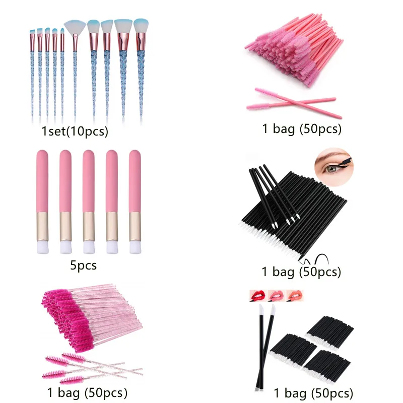 Makeup Brush Tool Kits Eyelash Extension Brushes Eyeliner Brush and Nose Brush Lipstick Gloss Applicator Mascara Wands
Makeup Brush Tool Kits Eyelash Extension Brushes Eyeliner Brush and Nose Brush Lipstick Gloss Applicator Mascara Wands