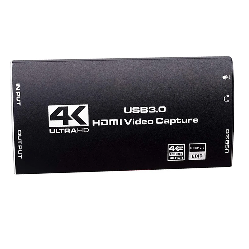 4K HDMI Video Capture Card HDMI To USB3.0 Game Capture Card 4K@60Hz HDMI Input And Loop Out
4K HDMI Video Capture Card HDMI To USB3.0 Game Capture Card 4K@60Hz HDMI Input And Loop Out