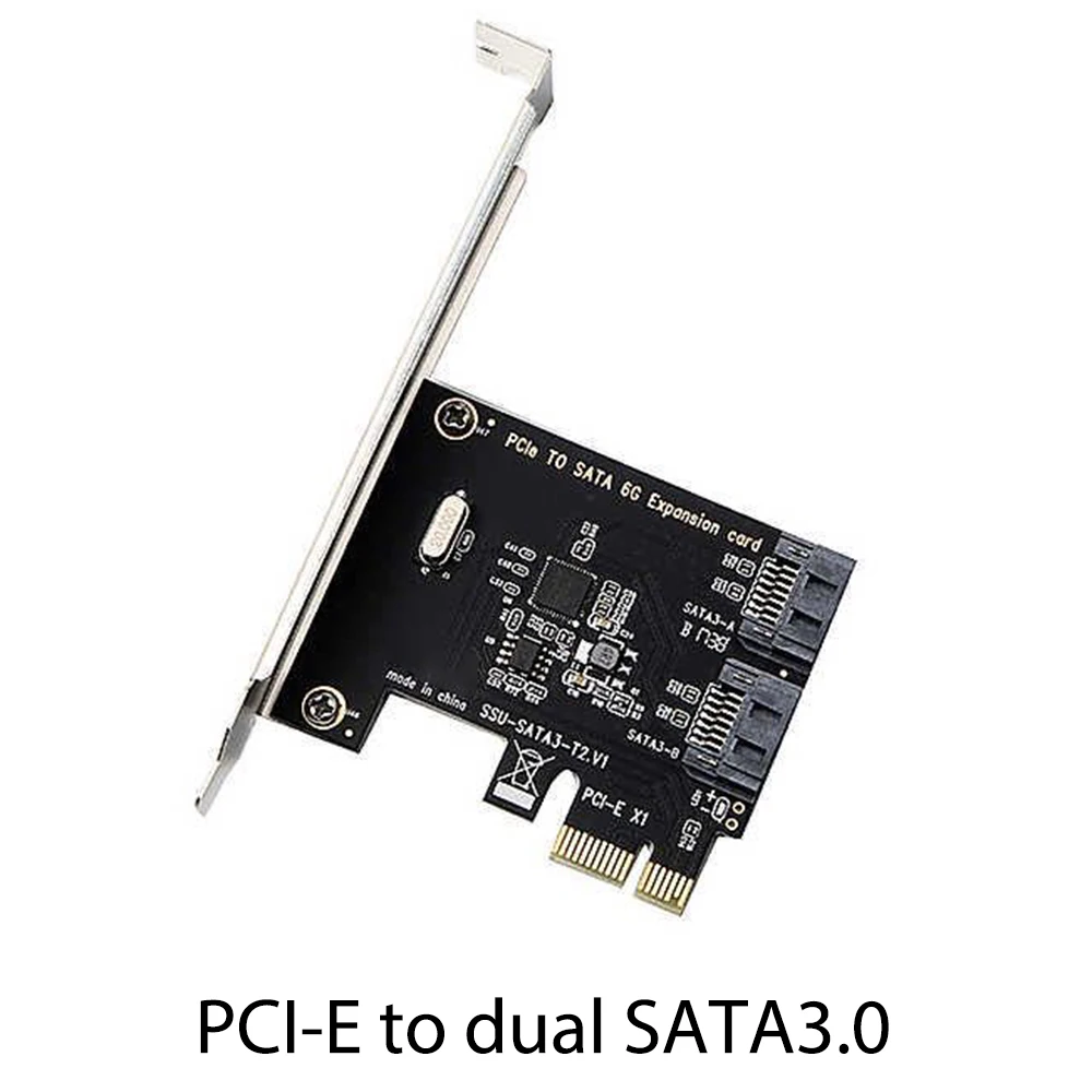 PCI-E 2.0 X1 To 2 Ports SATA III 6GB/s Internal Converter PCI Express Controller Adapter Card For SATA HDD SSD
PCI-E 2.0 X1 To 2 Ports SATA III 6GB/s Internal Converter PCI Express Controller Adapter Card For SATA HDD SSD