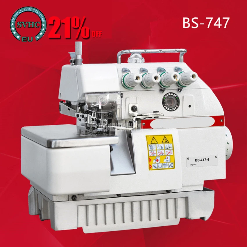 BS-747 High-speed Overlock Overedge Sewing Machine Low Noise Auto Lubricating Max Speed 6000rpm Professional Sewing Machine
BS-747 High-speed Overlock Overedge Sewing Machine Low Noise Auto Lubricating Max Speed 6000rpm Professional Sewing Machine
