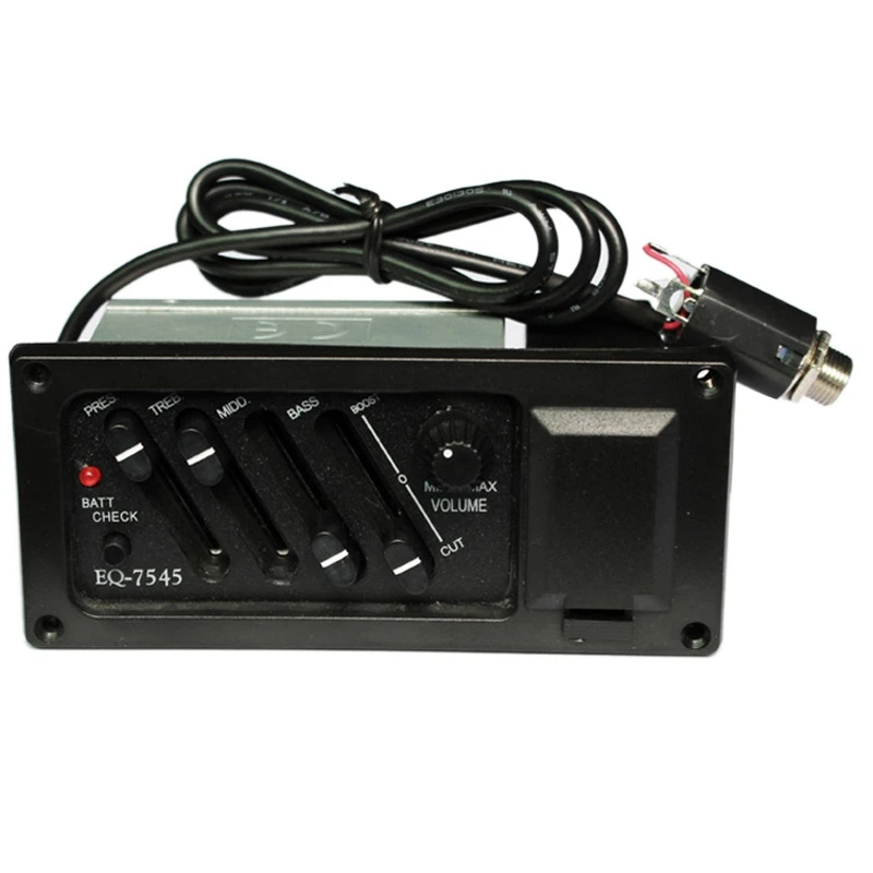 Professional 4 Band Acoustic Guitar Preamp Amplifier EQ-7545 Piezo Pickup 6.5MM Output Acoustic Guitar Acceseories
Professional 4 Band Acoustic Guitar Preamp Amplifier EQ-7545 Piezo Pickup 6.5MM Output Acoustic Guitar Acceseories