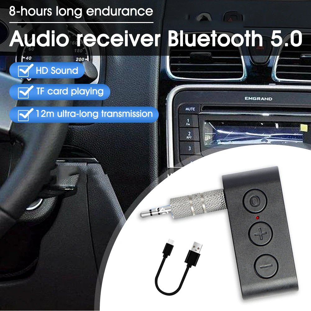 Wireless Bluetooth Car Receiver 5.0 Adapter 3.5mm AUX/TF card Audio Adapter Handsfree Phone Call AUX Music Receiver
Wireless Bluetooth Car Receiver 5.0 Adapter 3.5mm AUX/TF card Audio Adapter Handsfree Phone Call AUX Music Receiver