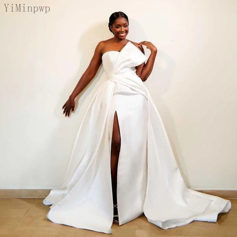 YiMinpwp White Mermaid Wedding Dresses with Overskirt Sweet Heart Pleats Sweep Train Chapel Bridal Gowns vestidos de novia
YiMinpwp White Mermaid Wedding Dresses with Overskirt Sweet Heart Pleats Sweep Train Chapel Bridal Gowns vestidos de novia