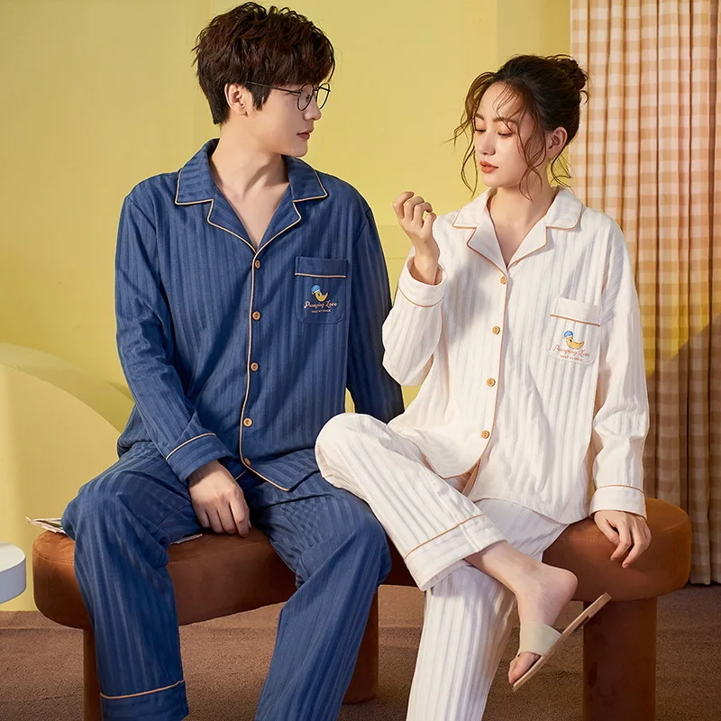 Cotton Couples Home Clothing Lovers Homedress Pajamas Fashion Women's Long Sleeved Trousers Nightdress Men's leisure Sleepwear
Cotton Couples Home Clothing Lovers Homedress Pajamas Fashion Women's Long Sleeved Trousers Nightdress Men's leisure Sleepwear