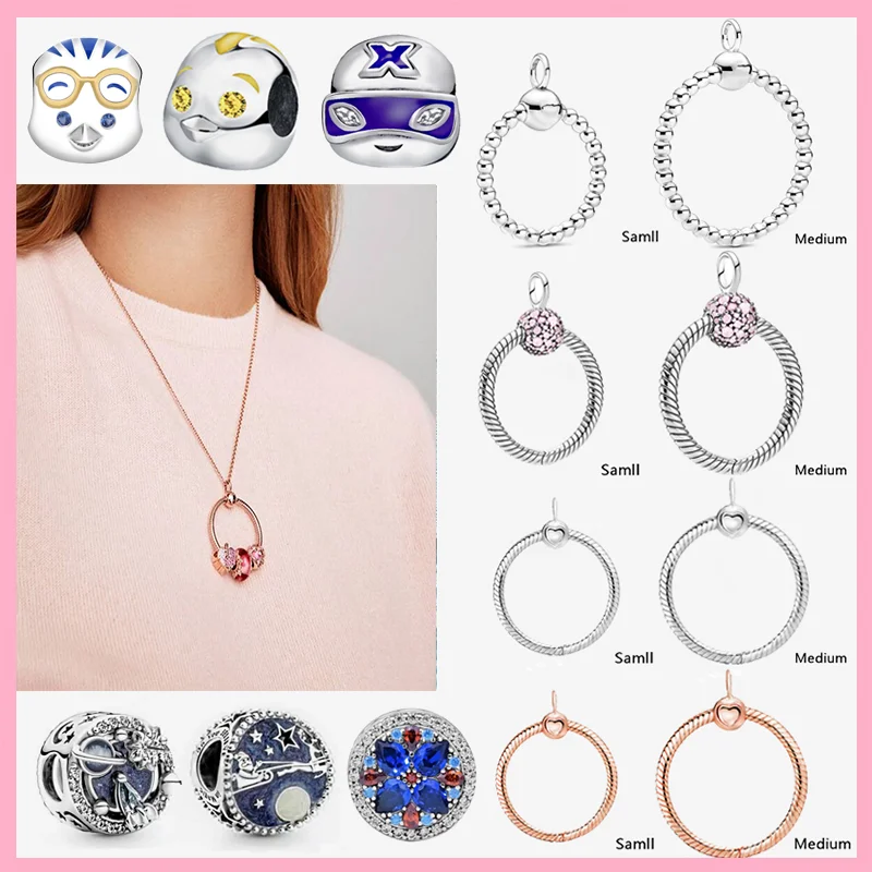 Classic 925 Sterling Silver O-shaped Pendant Round Pendant Fit Original Pandora Necklace Women DIY Charm Anniversary Gift
Classic 925 Sterling Silver O-shaped Pendant Round Pendant Fit Original Pandora Necklace Women DIY Charm Anniversary Gift