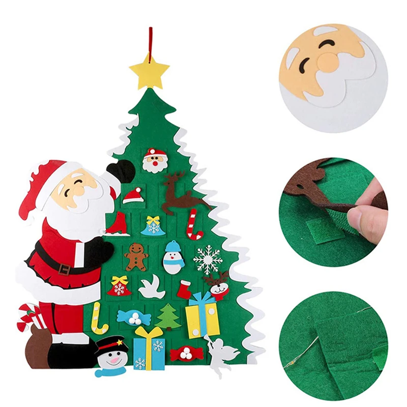 Kids DIY Felt Christmas Tree with Ornaments Children New Year Gifts for Christmas 2021 Door Wall Hanging Decoration
Kids DIY Felt Christmas Tree with Ornaments Children New Year Gifts for Christmas 2021 Door Wall Hanging Decoration