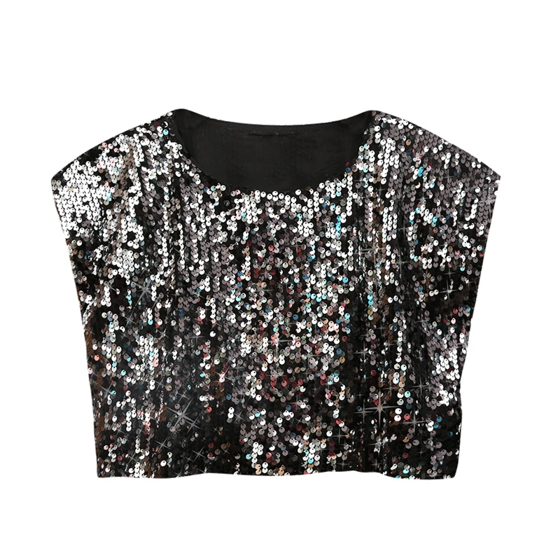 Sexy Sequined Crop Top Women 2021 Summer Fashion Hip Hop Shiny Black Camis Tees Nightclub Streetwear Tank Tops Female Clothing
Sexy Sequined Crop Top Women 2021 Summer Fashion Hip Hop Shiny Black Camis Tees Nightclub Streetwear Tank Tops Female Clothing