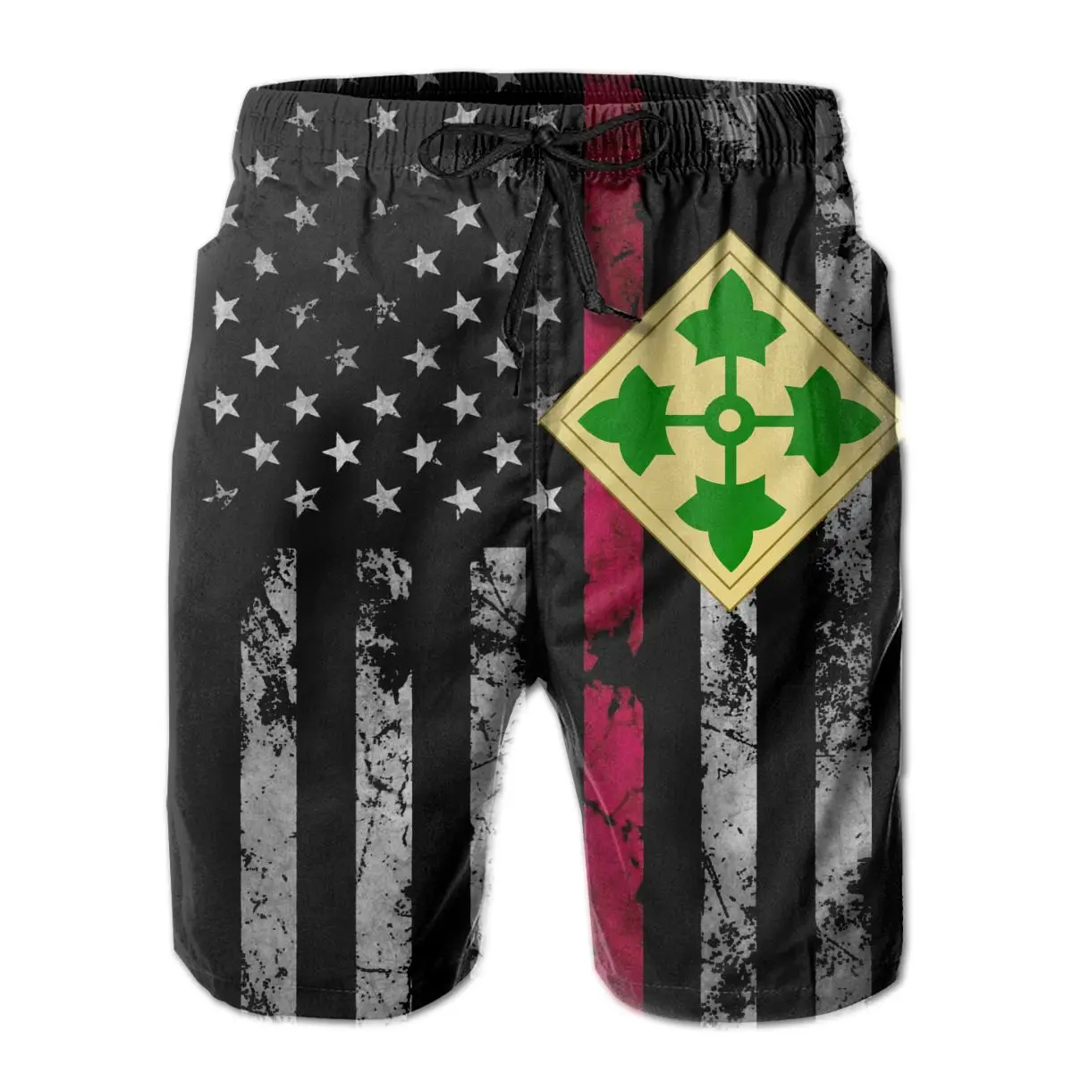 US Army 4th Infantry Division Men's Shorts Casual Classic Fit Drawstring Summer Beach with Elastic Waist and Pockets M
US Army 4th Infantry Division Men's Shorts Casual Classic Fit Drawstring Summer Beach with Elastic Waist and Pockets M