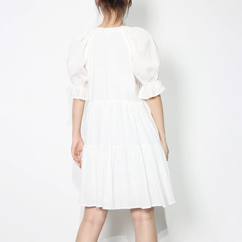 CHICEVER Casual Ruffle Cuff Dress For Women V Neck Short Sleeve Elegant Mini Dresses Female Fashion New Clothing 2021 Summer
CHICEVER Casual Ruffle Cuff Dress For Women V Neck Short Sleeve Elegant Mini Dresses Female Fashion New Clothing 2021 Summer