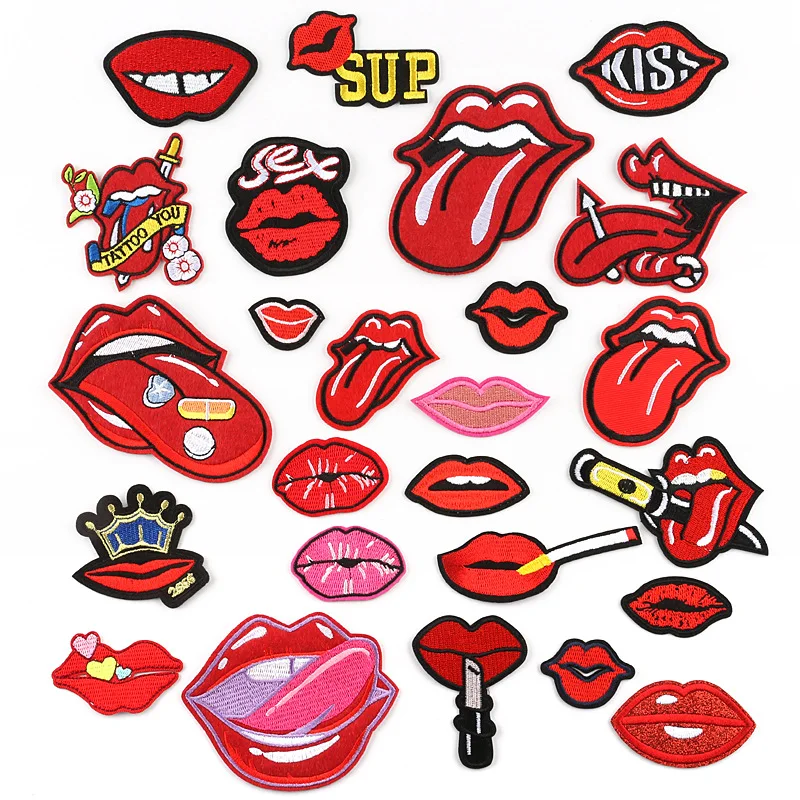 YENGON Cartoon red lips mouth embroidery patch, used for DIY decoration accessories of clothing backpack, ironed onto clothes
YENGON Cartoon red lips mouth embroidery patch, used for DIY decoration accessories of clothing backpack, ironed onto clothes