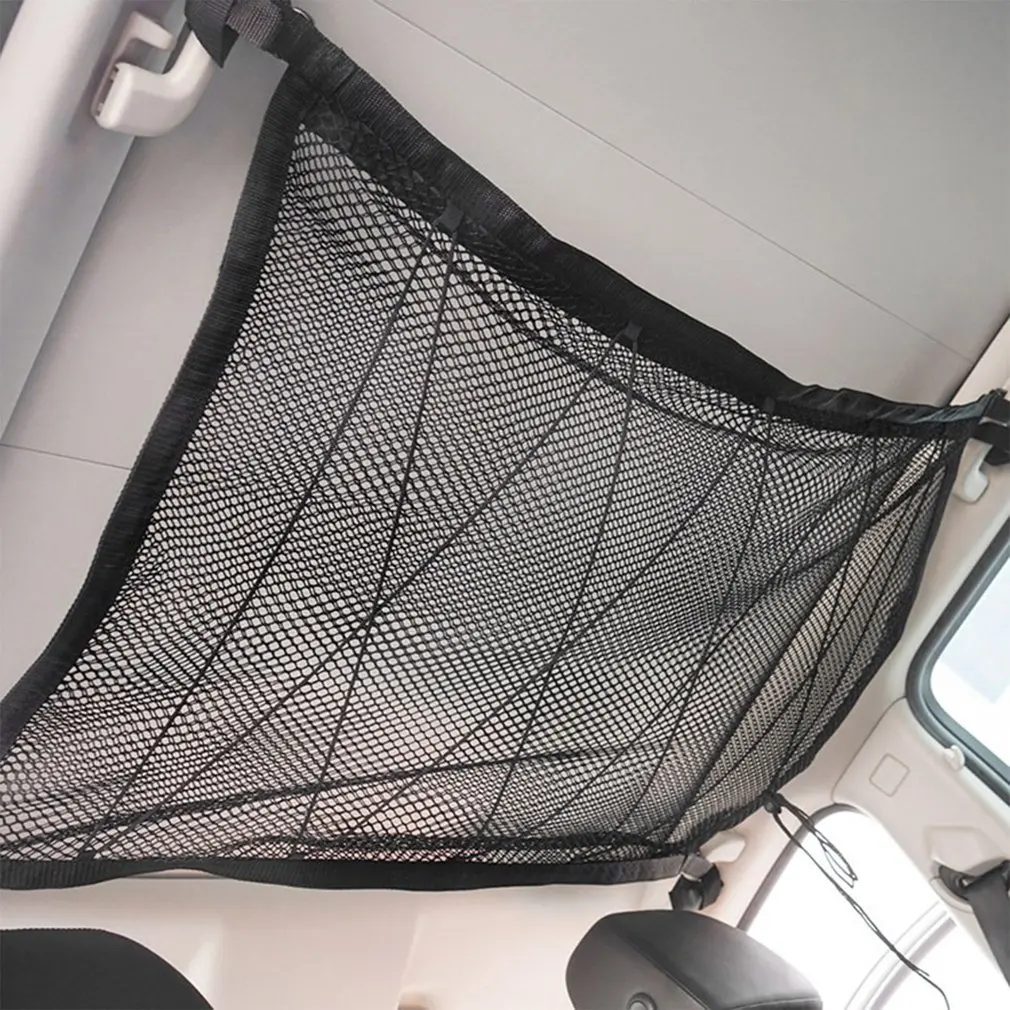 Потолочная сетка для хранения в автомобиле с застежкой-молнией шнурок