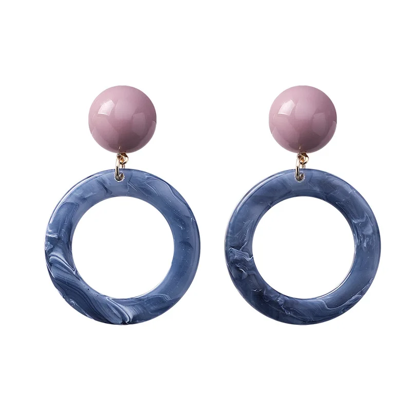 Fashion blue-gray earrings female geometric earrings new personality simple temperament jewelry
Fashion blue-gray earrings female geometric earrings new personality simple temperament jewelry