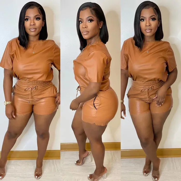 Женский костюм с поясом, кожаные брюки, кожаная куртка из двух предметов, Новинка 
Женский костюм с поясом, кожаные брюки, кожаная куртка из двух предметов, Новинка