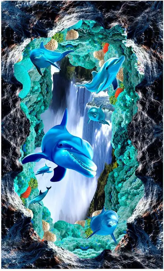 Custom Picture Self-adhesive 3d Flooring wallpapers Wall Sticker Ocean waterfall lotus sky bathroom 3D floor painting wall paper
Custom Picture Self-adhesive 3d Flooring wallpapers Wall Sticker Ocean waterfall lotus sky bathroom 3D floor painting wall paper