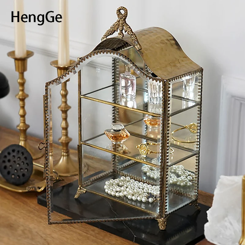 Retro Mirror Surface Jewelry Storage Shelves Palace Classical Relief Copper Edge Stands for Display Decoration Storage Organizer 
Retro Mirror Surface Jewelry Storage Shelves Palace Classical Relief Copper Edge Stands for Display Decoration Storage Organizer