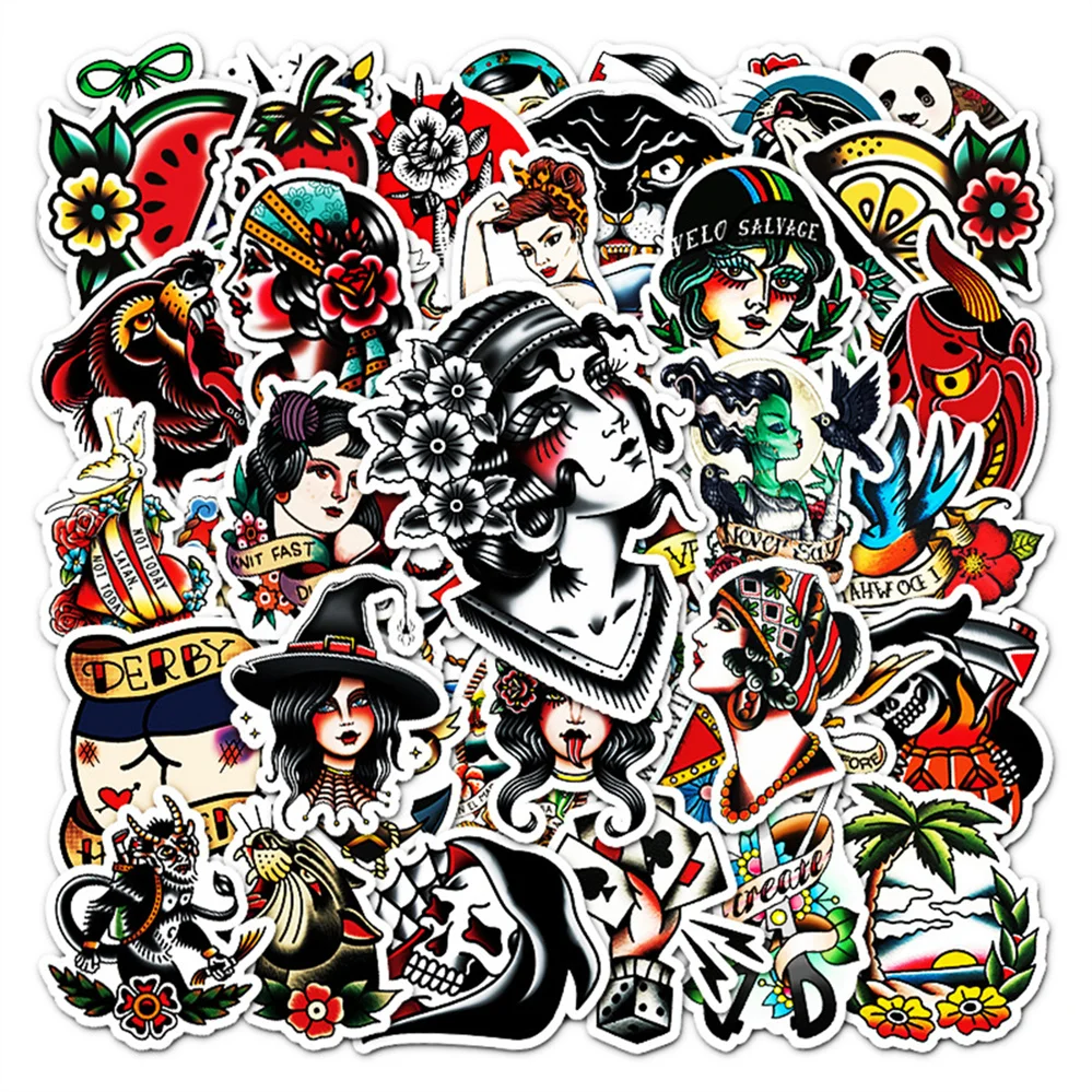 10/30/50PCS Cartoon Tattoo Pattern Notebook Graffiti Mobile Phone Case Water Cup Decoration Waterproof Sticker Toy Wholesale
10/30/50PCS Cartoon Tattoo Pattern Notebook Graffiti Mobile Phone Case Water Cup Decoration Waterproof Sticker Toy Wholesale