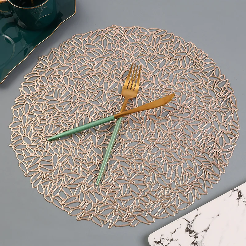 Table Mat Bronzing PVC Placemat Hollow Insulation Coaster Pads Table Bowl Heat Resistant Non-Slip Home Christmas Decor Heat
Table Mat Bronzing PVC Placemat Hollow Insulation Coaster Pads Table Bowl Heat Resistant Non-Slip Home Christmas Decor Heat