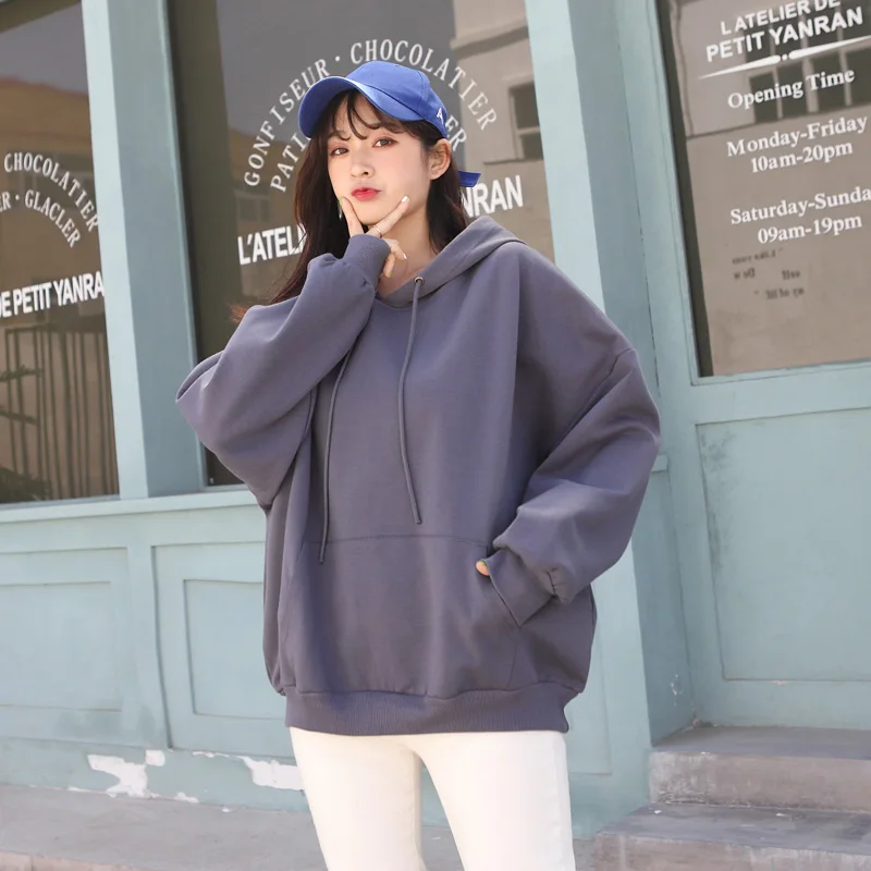 Hooded women's hooded loose long-sleeved uniform size thin section mid-length hoodie pullover jacket spring and autumn
Hooded women's hooded loose long-sleeved uniform size thin section mid-length hoodie pullover jacket spring and autumn