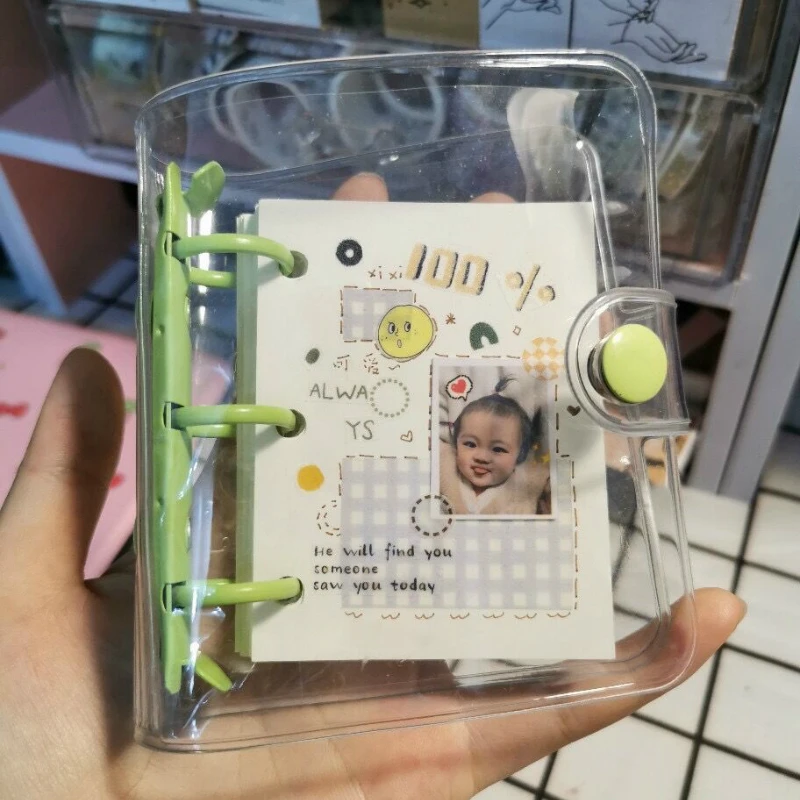INS Hot Transparent PVC Loose-leaf Notebook Metal 3-hole Mini Coil Hand Book Shell Kawaii Stationery Scrapbooking Diary Book
INS Hot Transparent PVC Loose-leaf Notebook Metal 3-hole Mini Coil Hand Book Shell Kawaii Stationery Scrapbooking Diary Book