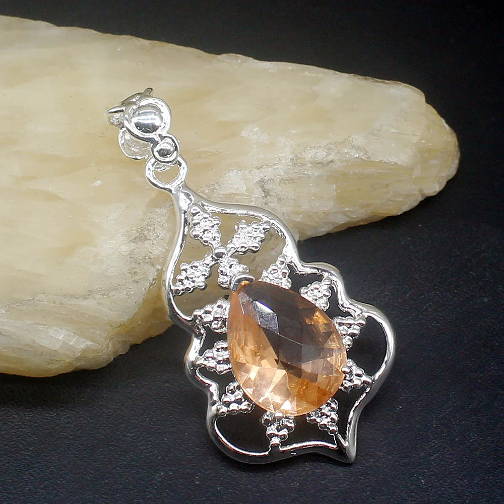 Fashion Jewelry Unique Genuine 925 Silver Teardrop Honey Topaz Shiny Charm Pendant Necklace Gifts for Women Girls 20213904
Fashion Jewelry Unique Genuine 925 Silver Teardrop Honey Topaz Shiny Charm Pendant Necklace Gifts for Women Girls 20213904
