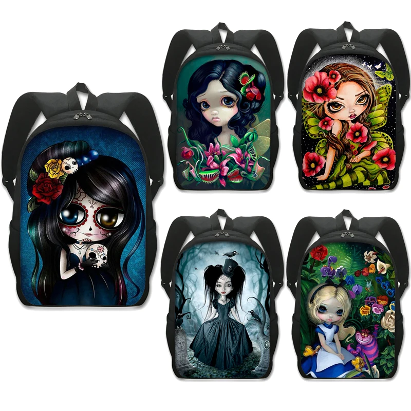 Gothic Cartoon Girls Small Backpack Kids Kindergarten Bag Girls Backpack girls Bookbag Children School Bags For Travel
Gothic Cartoon Girls Small Backpack Kids Kindergarten Bag Girls Backpack girls Bookbag Children School Bags For Travel