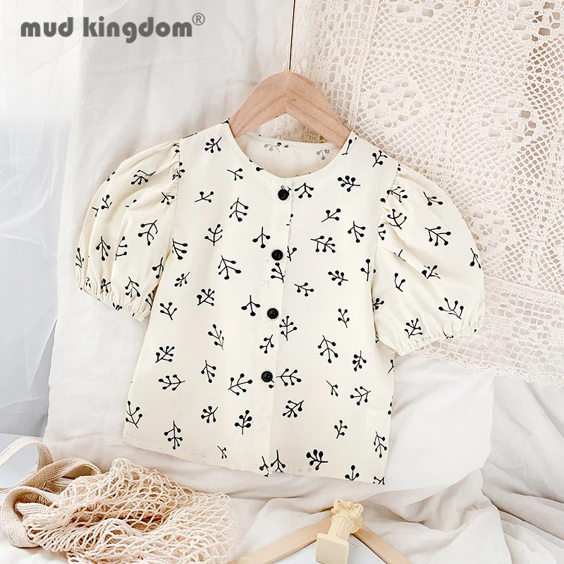 Mudkingdom Girls T-shirts Puff Short Sleeve Floral Linen Cotton Shirt for Kids Single Breasted Crew Neck Children Clothing
Mudkingdom Girls T-shirts Puff Short Sleeve Floral Linen Cotton Shirt for Kids Single Breasted Crew Neck Children Clothing
