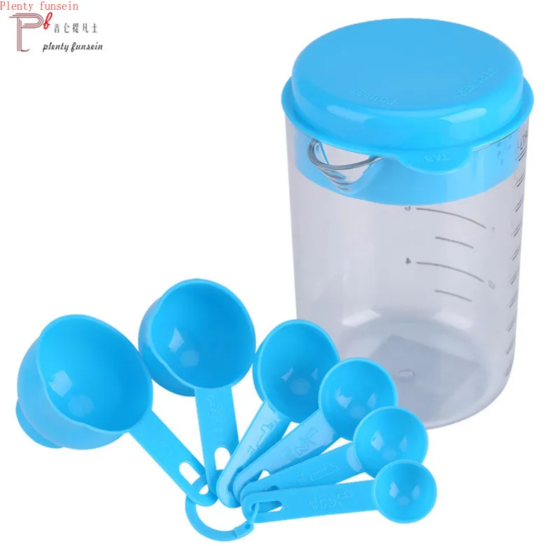 7 Pcs/Set Blue Plastic Measuring cup Jug and Spoons Cups Kitchen Measure Tools Sets For Baking Coffee Graduated salt spoon
7 Pcs/Set Blue Plastic Measuring cup Jug and Spoons Cups Kitchen Measure Tools Sets For Baking Coffee Graduated salt spoon