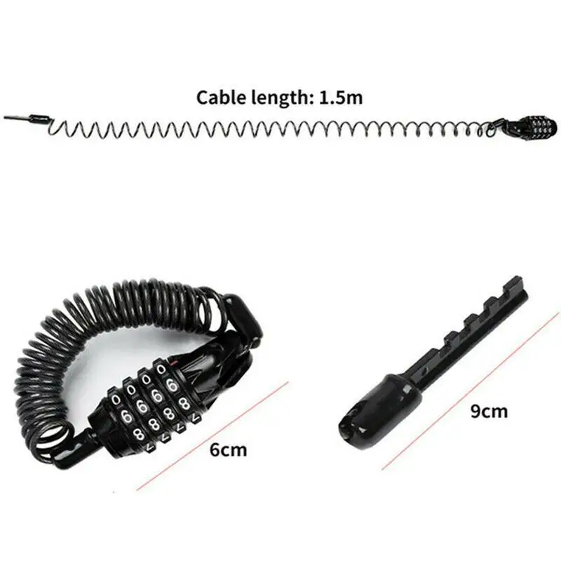 Motorcycle anti-theft helmet code lock multi-function wire lock anti-theft luggage lock password lock lock helmet U3O7