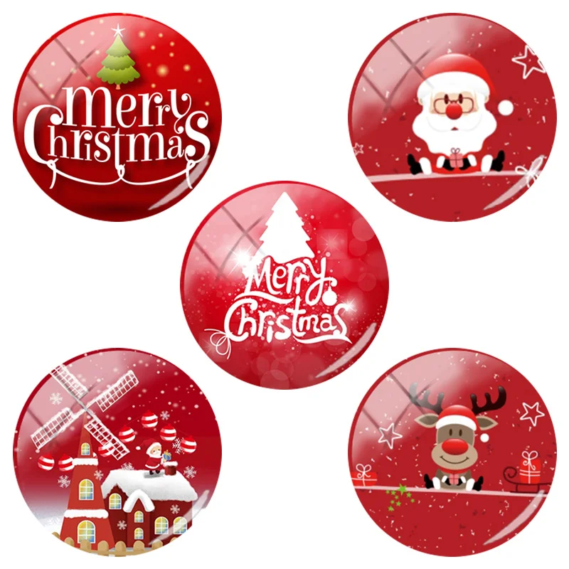 TAFREE New year decor DIY Accessories 12mm/15mm/16mm/18mm/20mm/25 mm christmas Glass Cabochons Flat Back Findings Making CM389 
TAFREE New year decor DIY Accessories 12mm/15mm/16mm/18mm/20mm/25 mm christmas Glass Cabochons Flat Back Findings Making CM389