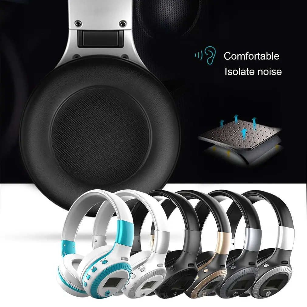 Bluetooth-наушники с ЖК-дисплеем FM-радио и микрофоном | Электроника
