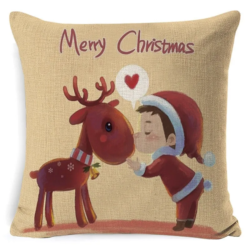 45*45CM Christmas Deer Pillow Case Comfortable Pillow Cover Decorative Cushion Covers Home Hotel Pillow Towl Single Pillowcase
45*45CM Christmas Deer Pillow Case Comfortable Pillow Cover Decorative Cushion Covers Home Hotel Pillow Towl Single Pillowcase
