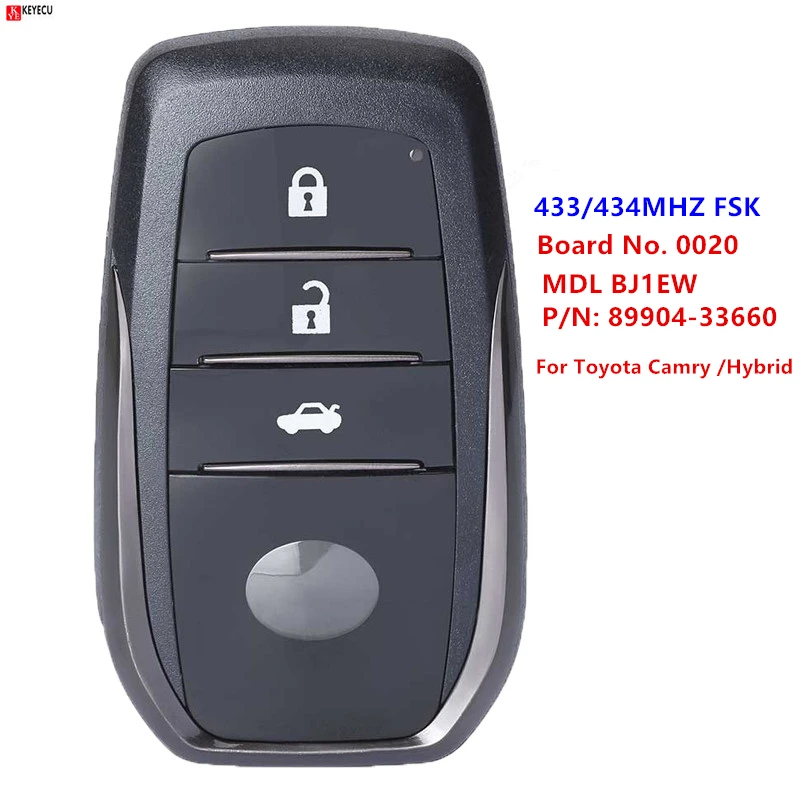 Keyecu для Toyota Camry Hybrid MDL BJ1EW 0020 безключевая умная деталь 433 / 434 МГц P1 = 88 89904 33660