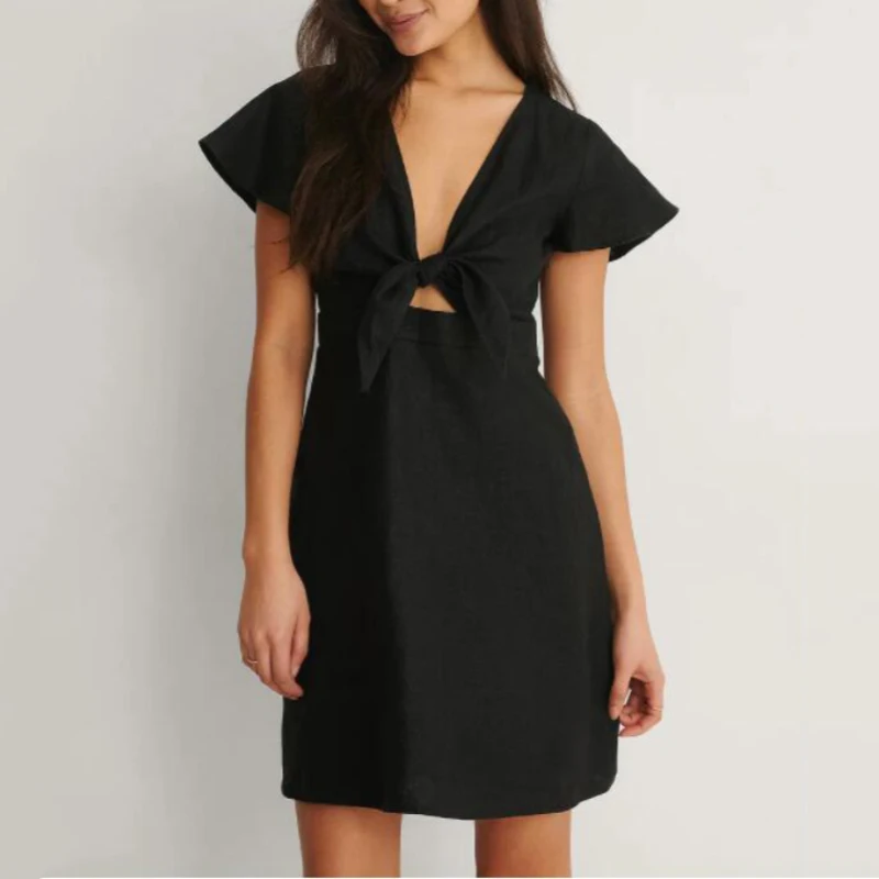 2021 NEW Summer Mini Dress Women Boho Bow Bandage Short Sleeve Vestido De Mujer 2021 Elegant Tunic Mini Robes
2021 NEW Summer Mini Dress Women Boho Bow Bandage Short Sleeve Vestido De Mujer 2021 Elegant Tunic Mini Robes