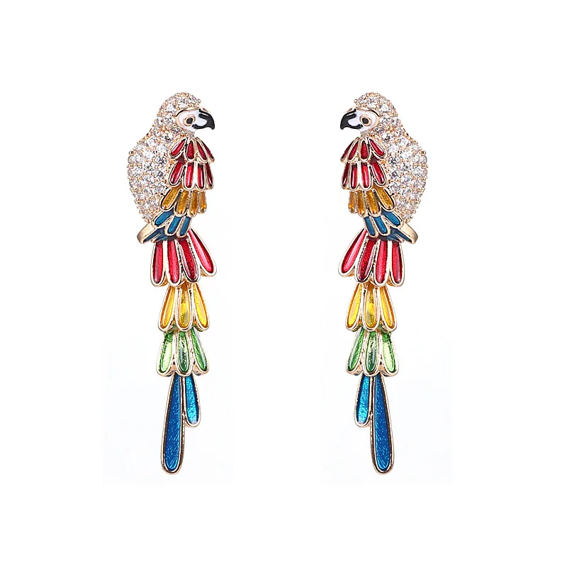 Fashion Enamel Bird Earrings Luxury Wedding Jewelry Creative Statement Earings Designer Elegant Bridal Dangle Jewellery
Fashion Enamel Bird Earrings Luxury Wedding Jewelry Creative Statement Earings Designer Elegant Bridal Dangle Jewellery