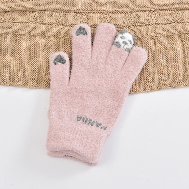 Winter Touch Screen Gloves Thicken Women Cartoon Panda Thick Warm Stretch Knit Mittens Full Finger Gloves New
Winter Touch Screen Gloves Thicken Women Cartoon Panda Thick Warm Stretch Knit Mittens Full Finger Gloves New