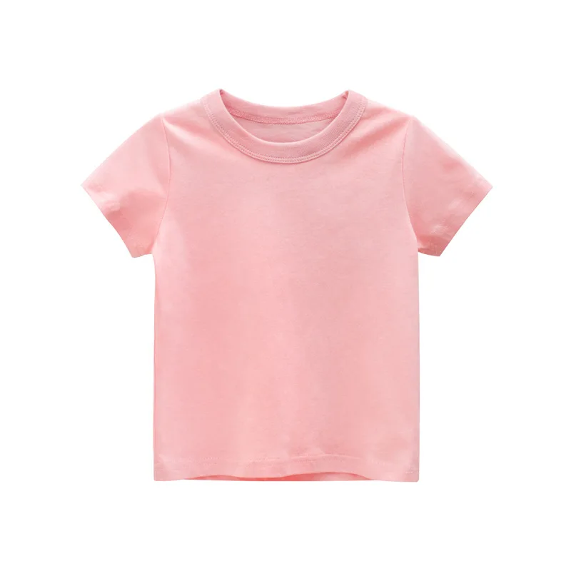 Акция Детские футболки из чистого хлопка для девочек и мальчиков детская одежда