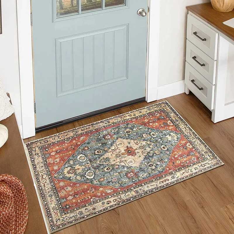 Distressed Entryway Rug Doormat Bohemian Faux Wool Floor Carpet for Indoor Front Entrance Kitchen Bathroom
Distressed Entryway Rug Doormat Bohemian Faux Wool Floor Carpet for Indoor Front Entrance Kitchen Bathroom