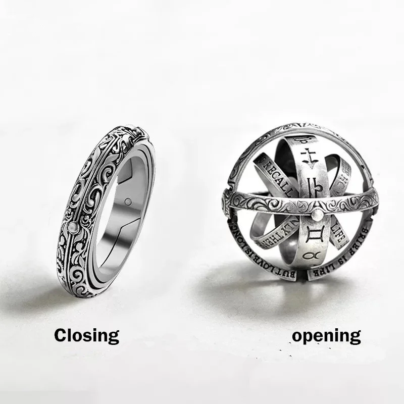 Retro men's and women's astronomical ball ring, cosmic rotation ring, jewelry creation complex, jz516
Retro men's and women's astronomical ball ring, cosmic rotation ring, jewelry creation complex, jz516