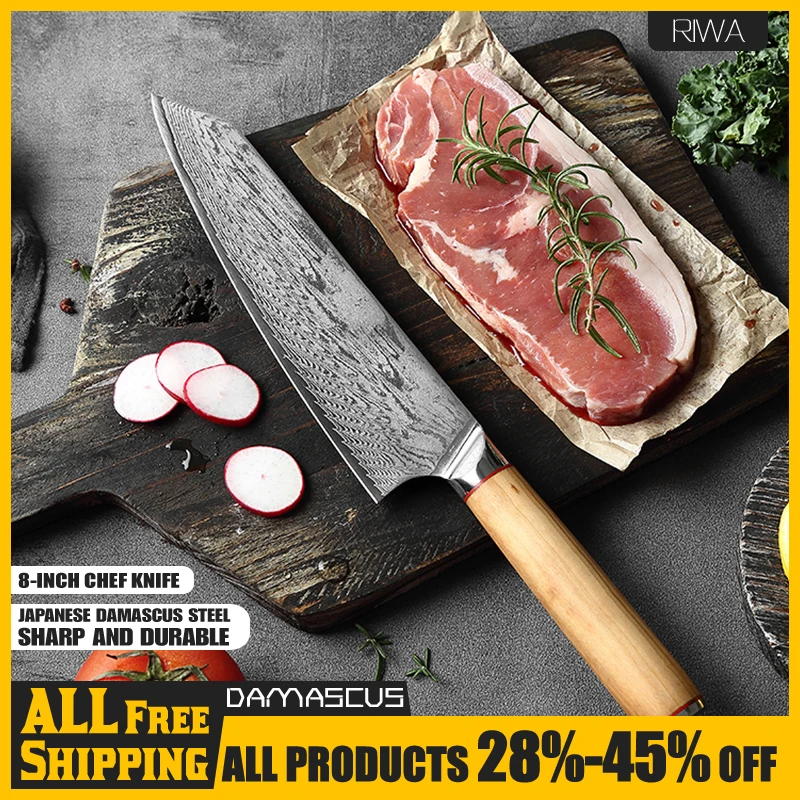 RIWA Chef's Nakiri Knives 67 Layers Japanese Damascus Steel Damascus Chef Knife 8 Inch Meat Cleaver Kitchen Knife Olives Wood
RIWA Chef's Nakiri Knives 67 Layers Japanese Damascus Steel Damascus Chef Knife 8 Inch Meat Cleaver Kitchen Knife Olives Wood