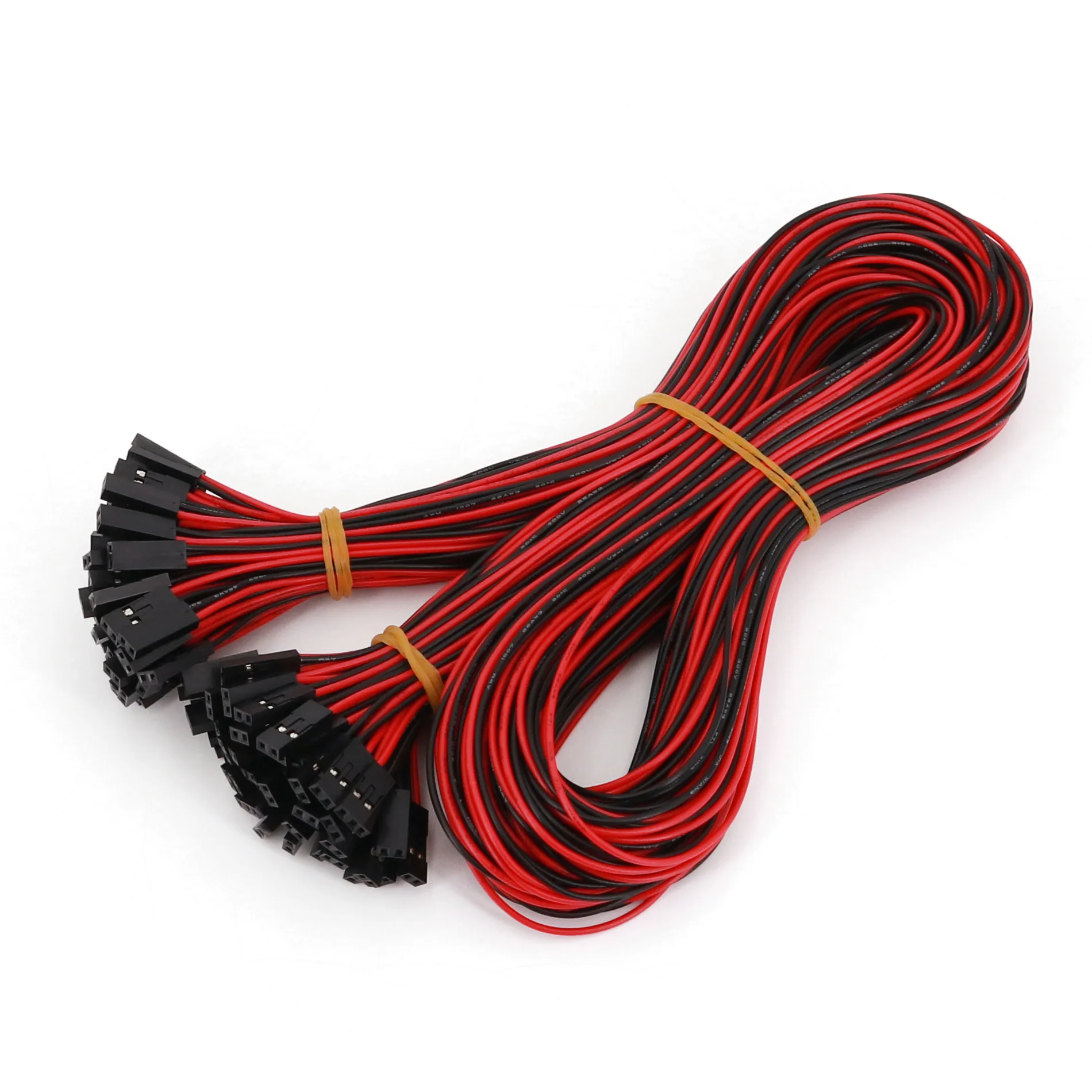 

50Pcs 2Pin Female To Female Pitch 2.54mm 70cm Dupont Jumper Wire Connector 26AWG For 3D Printer