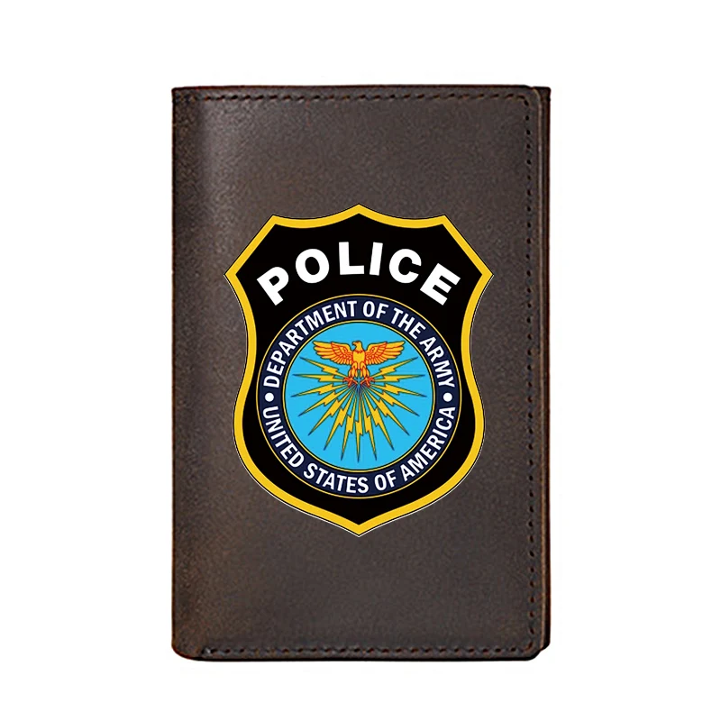 Personality Genuine Leather Men Wallet Three Fold High Quality United States Police Credit Business Card Holders Male Purses
Personality Genuine Leather Men Wallet Three Fold High Quality United States Police Credit Business Card Holders Male Purses