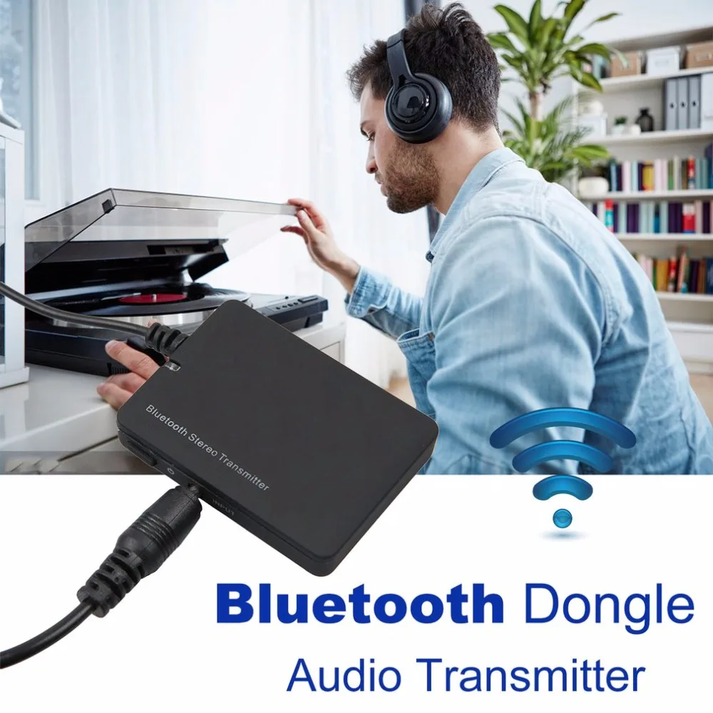 Wireless Bluetooth Transmitter Mini Audio 3.5mm A2DP Stereo Dongle Adapter for iPod TV Mp3 Mp4 PC Speaker | Электроника