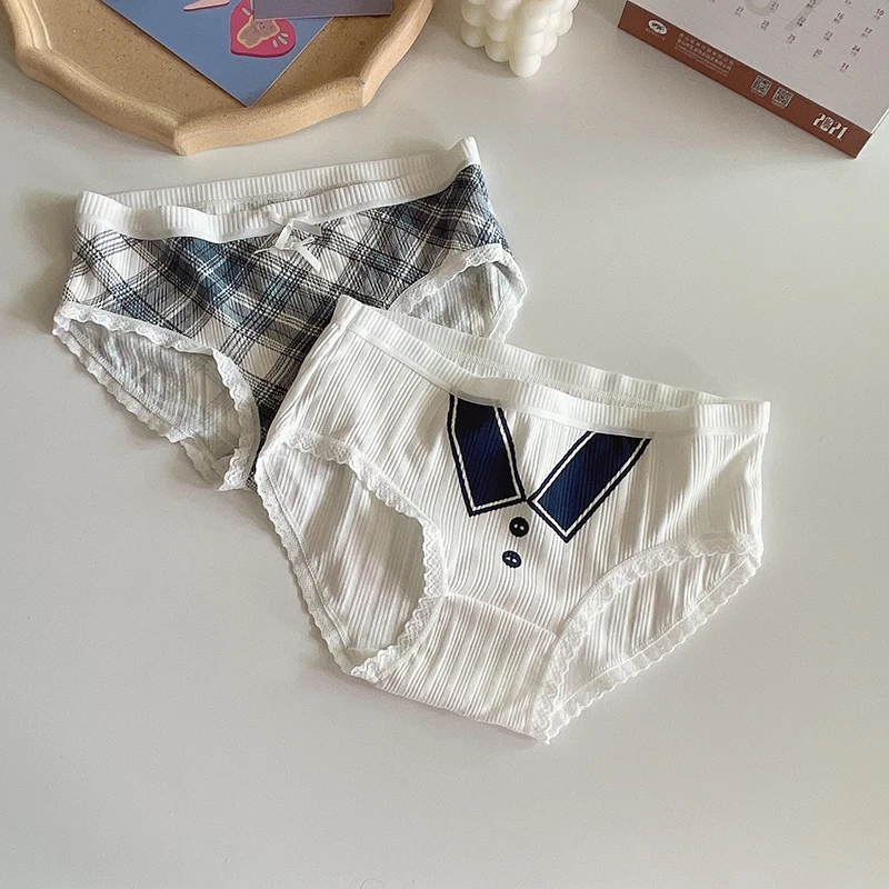 Women Girls Underwear Cotton Soft Mid Waist Women Panties Simple Lattice Cute Soft Japanese Breathable Lace Underpants
Women Girls Underwear Cotton Soft Mid Waist Women Panties Simple Lattice Cute Soft Japanese Breathable Lace Underpants