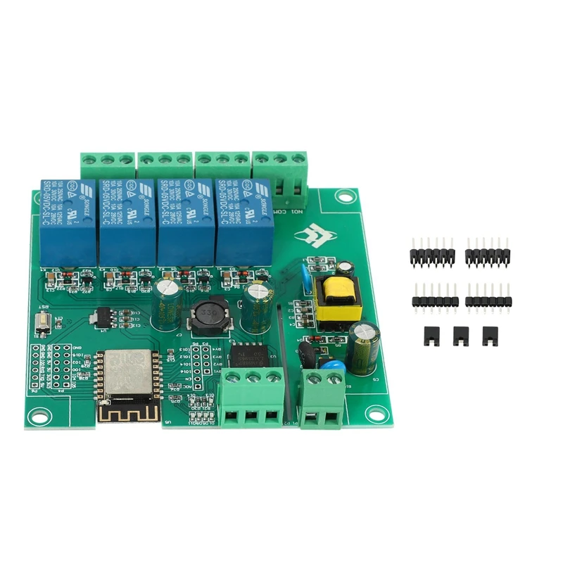 

Беспроводной 4-канальный Релейный модуль ESP8266, плата для разработки Wi-Fi для Arduino, источник питания 5 В/8-80 В переменного/постоянного тока