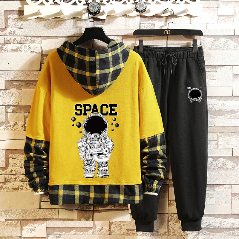 Fashion Men's Set Korean Style Autumn Winter Elastic Waist Trousers+long Sleeve Pullover Sweatshirt Set Casual Men Clothing Set
Fashion Men's Set Korean Style Autumn Winter Elastic Waist Trousers+long Sleeve Pullover Sweatshirt Set Casual Men Clothing Set