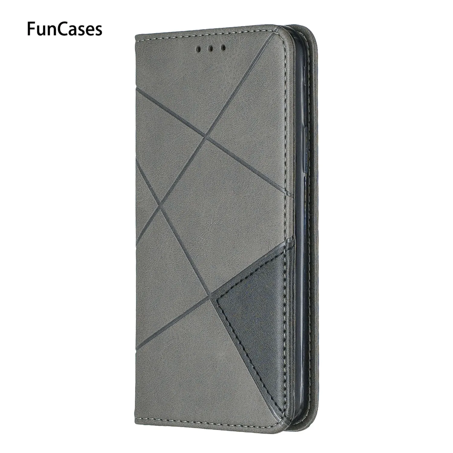 Простая из искусственной кожи флип бумажник чехол для estojo huawei Y6 2019 Funda Estuche СПС para