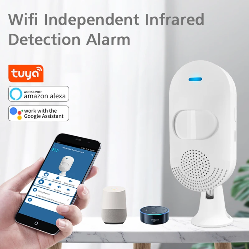WIFI инфракрасный детектор Tuya Противоугонная система сигнализации управление через приложение Смарт-сигнализация безопасности инфракрасны...
WIFI инфракрасный детектор Tuya Противоугонная система сигнализации управление через приложение Смарт-сигнализация безопасности инфракрасны...